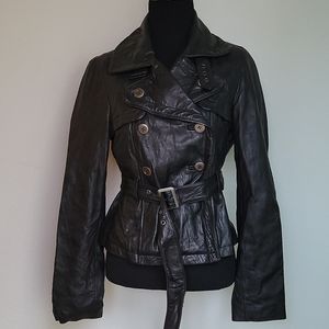 Vintage 90's Express 100% Real Leather Jacket